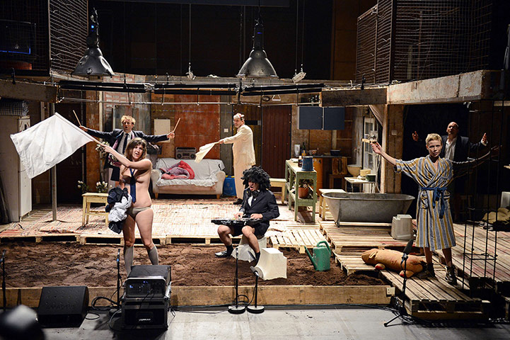 Avignon theatre festival: Actors rehearse Disgrace directed by Kornel Mundruczo