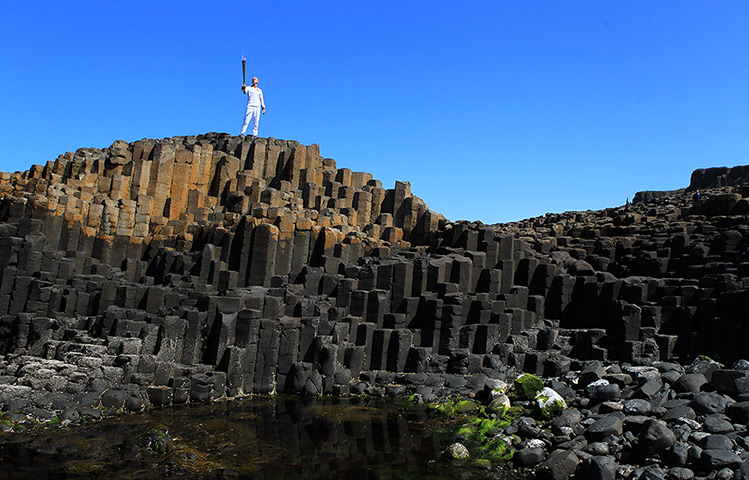 The torch relay: 4 June Giant’s Causeway: Peter Jack