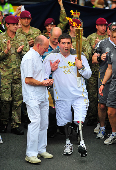Torch relay: 26 June, Doncaster: Lce Bombardier Ben Parkinson
