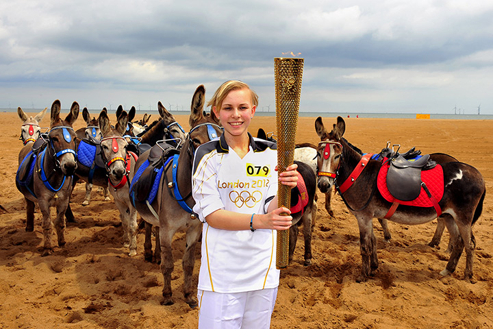Torch relay: 27 June, Skegness: Starr Halley