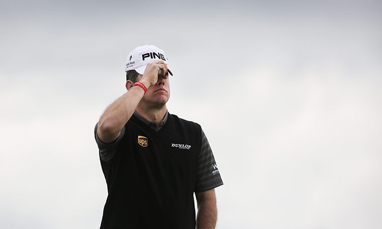 Open Golf day 1: Lee Westwood bemoans a missed birdie putt on the 4th