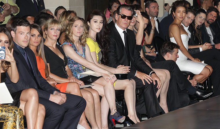 Versace guests: Versace: Front Row - Paris Fashion Week Haute Couture F/W 2013