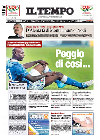 Euro 2012: Il Tempo, Italy