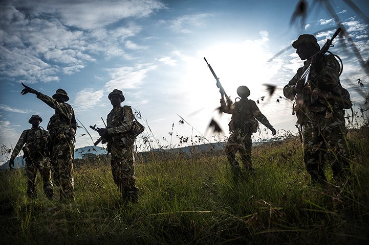 Kenya gun violence: KWS (Kenya Wildlife Service) rangers on patrol in Nakuru National Park
