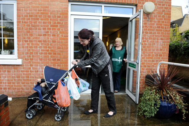 Foodbank gallery: 3 Pram outside foodbank