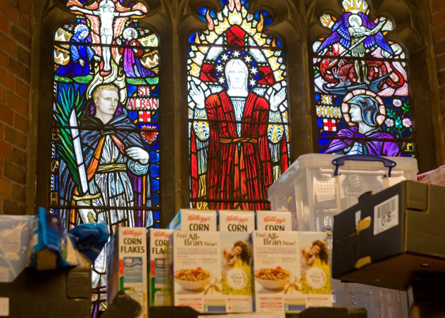 Foodbank gallery: 7 Foodbank in a church