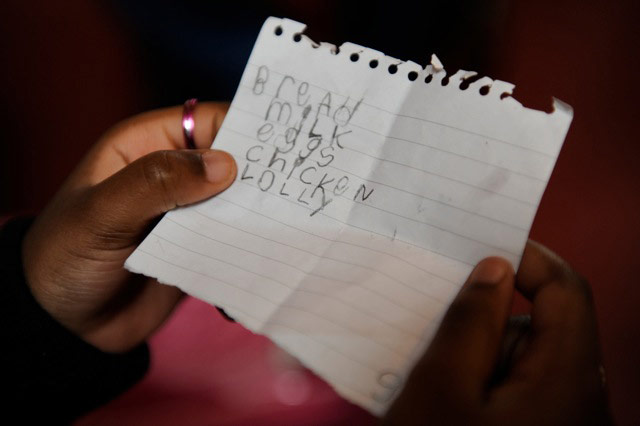 Foodbank gallery: 1 Child shopping list