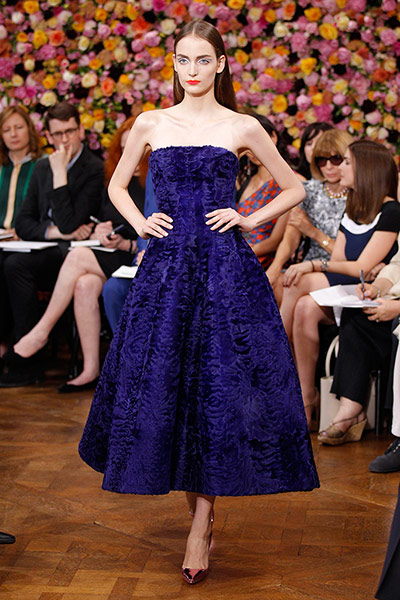 Dior FW 12/13: Blue sleeveless gown