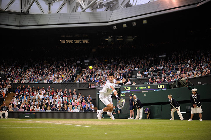 Day 7 Wimbledon: Novak Djokovic at Wimbledon 2012