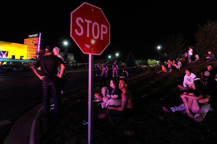 Denver shooting: Moviegoers wait across the street as Aurora Police