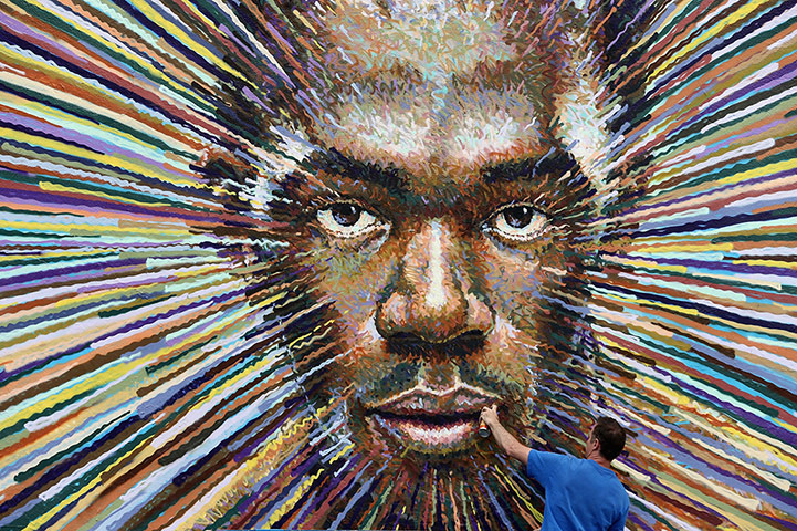picture desk live update1: James Cochran's Artwork Of Runner Usain Bolt