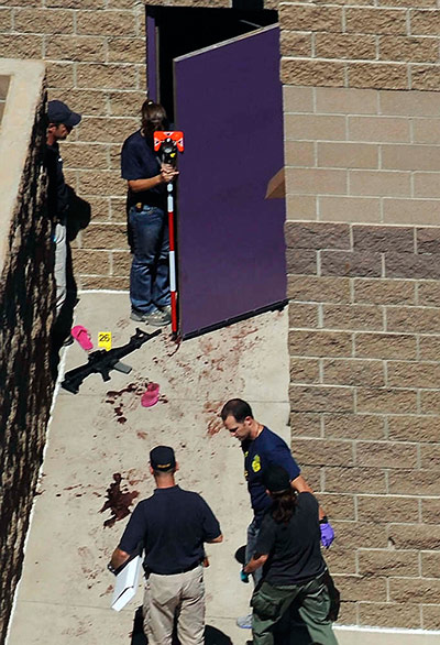 Denver: Police investigate the crime scene in Aurora, Denver