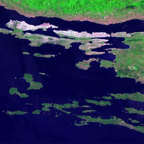 Landsat Anniversary:  islands and islets dot Croatia's Adriatic coastline