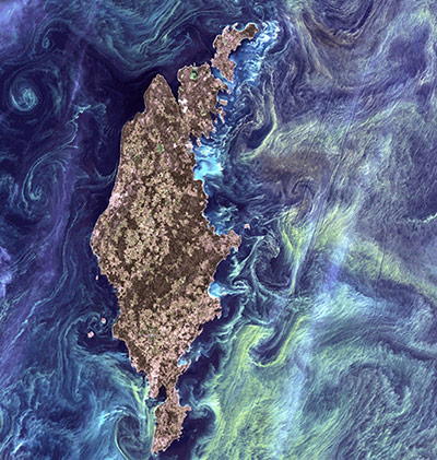 Landsat Anniversary: Gotland, a Swedish island in the Baltic Sea