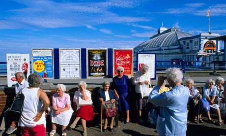 Pensioners at Brighton pier