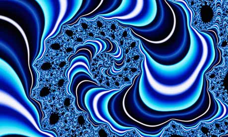 Computer generated image of fractal spirals