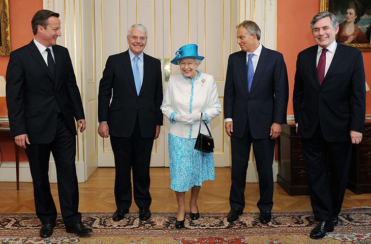 Picture desk live: The Queen is photographed with prime ministers past and present