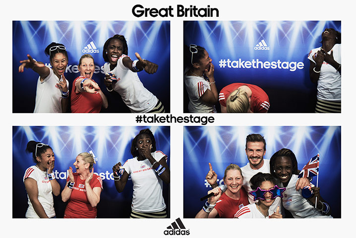 David Beckham photobooth: David Beckham surprises shoppers in a photobooth in Westfield, London