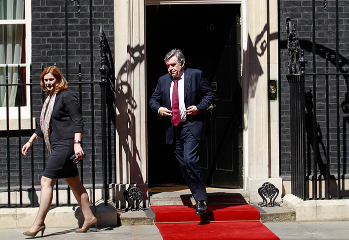 Picture desk live: Gordon Brown leaves Downing Street after lunch with the Queen
