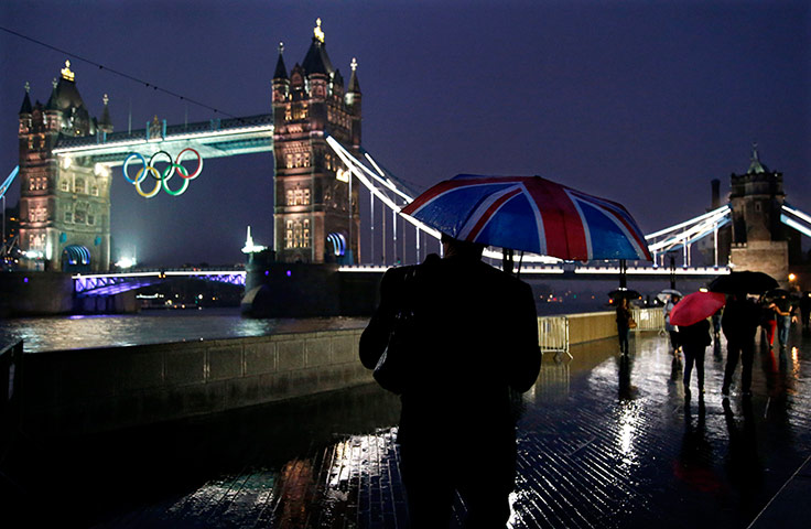 Olympic rings around UK: Olympic rings around UK