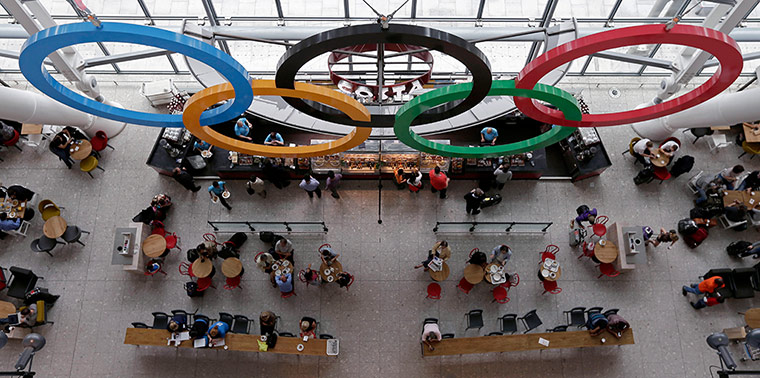 Olympic rings around UK: Olympic rings around UK