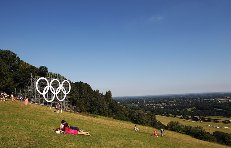 Olympic rings around UK: Olympic rings around UK