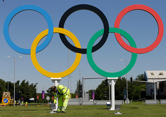 Olympic rings around UK: Olympic rings around UK