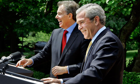 Former prime minister has denied that he prayed with former president George Bush before the start of the invasion of Iraq. Photograph: J. Scott Applewhite/AP