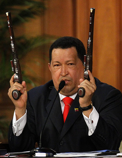 Picture desk live: Venezuelan President, Hugo Chavez - Simon Bolivar