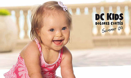 Valentina Guerrero, Down Syndrome baby modeling for Dolores Cortes