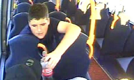 CCTV footage of the man police believe took a liking to his leather bus seat