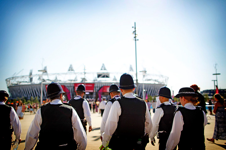 Olympic week build up: Police on site at the Olympic Park