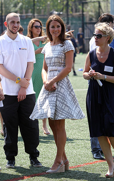 Picture desk live: The Duchess of Cambridge at Bacon's College in Greenwich