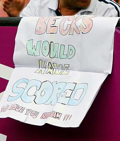 GB v Senegal: David Beckham banner