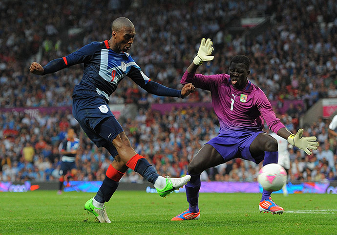 GB v Senegal: Britain's forward Daniel Sturridge shoots wide