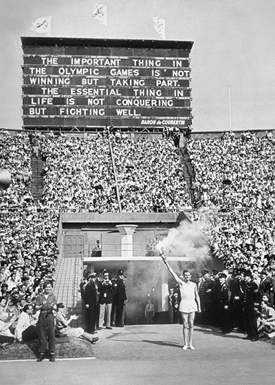 Opening ceremonies: Torch bearer at 1948 Olympics