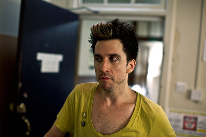 Edinburgh backstage: Russell Kane backstage at the Pleasance Courtyard, 2011