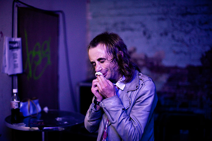 Edinburgh backstage: Paul Foot backstage at the Underbelly, 2010