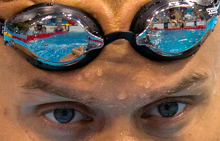 last day for relaxing: Canadian swimmer Brent Hayden does kicking drill during a training session.