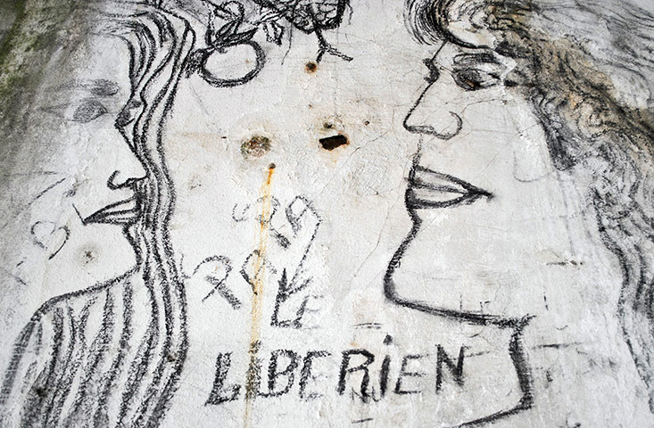 Liberian refugees: in western Ivory Coast
