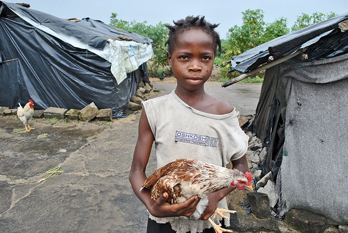 Liberian refugees: in western Ivory Coast