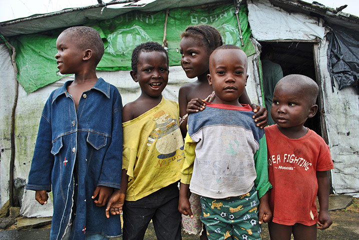 Liberian refugees in western Ivory Coast