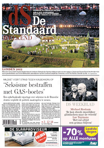 Olympics front pages: Olympic opening ceremony front pages – De Standaard