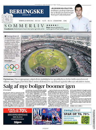 Olympics front pages: Olympic opening ceremony front pages – Berlingske