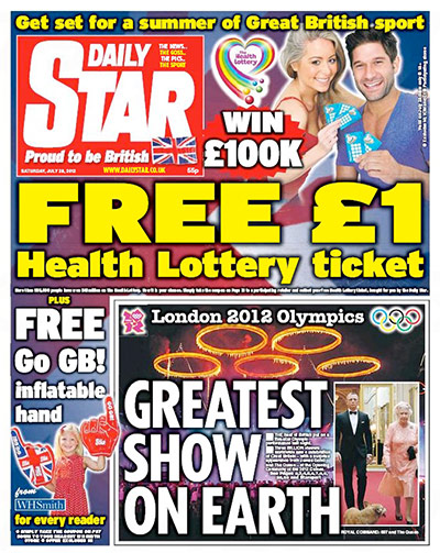 Olympics front pages: Olympic opening ceremony front pages – Daily Star
