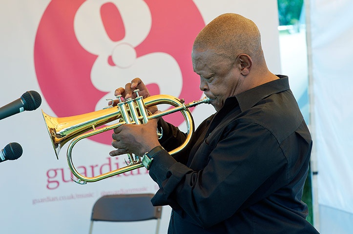 WOMAD: Hugh Masaeilela plays in the Guardian tent