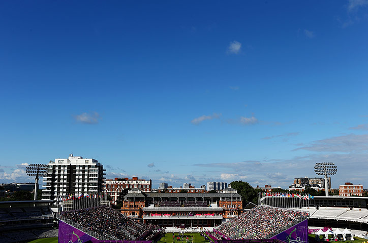Olympic venues: A general view of the Women's Team Archery eliminations match