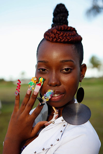 Picture desk live: A model in the 