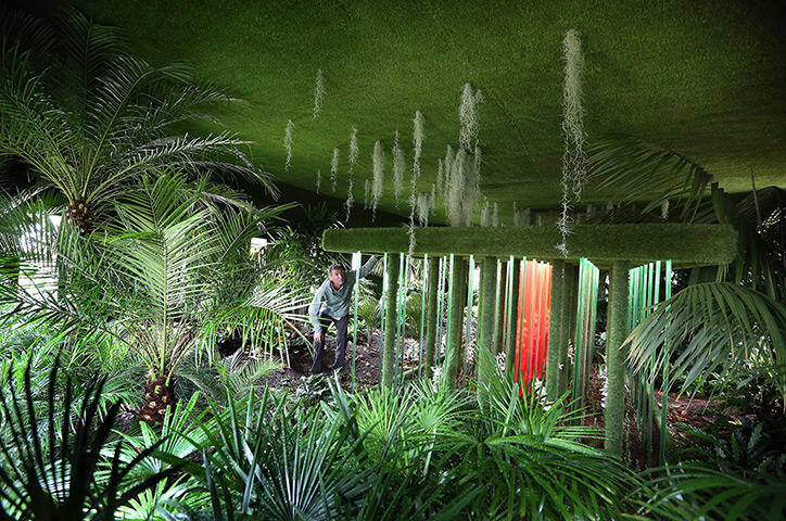 Hampton Court flower show: Designer Tony Smith tends to his garden called 'Possession'