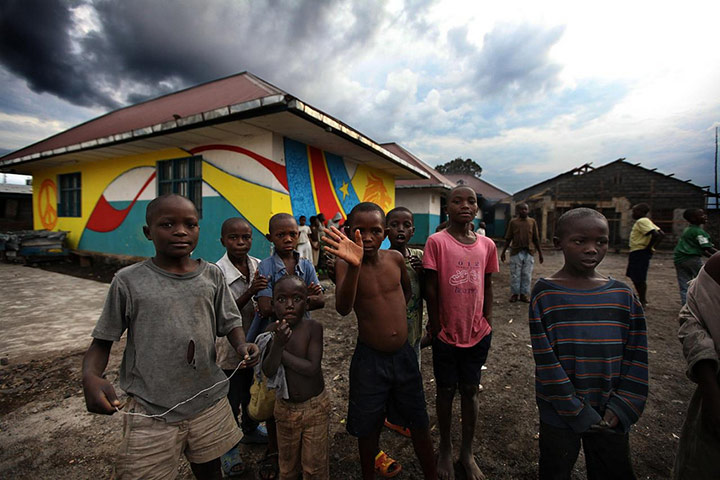 War Child: Mural painting project with local street children in Goma, DRC